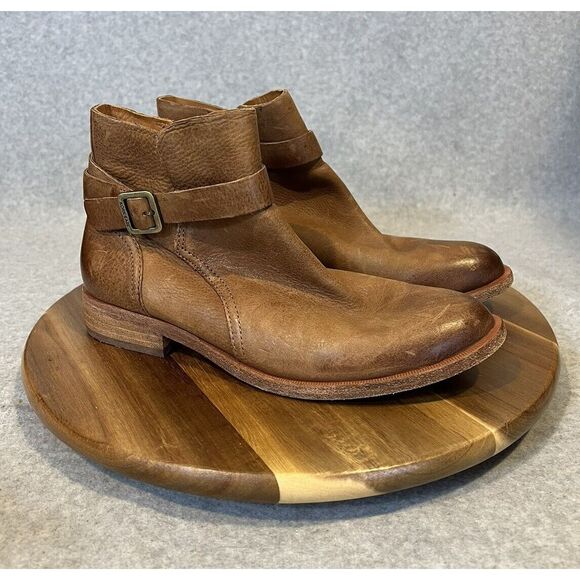 Kork-Ease Shoes - Kork Ease Women Viki Ankle Booties Size 7 Brown Leather‎ Side Zip